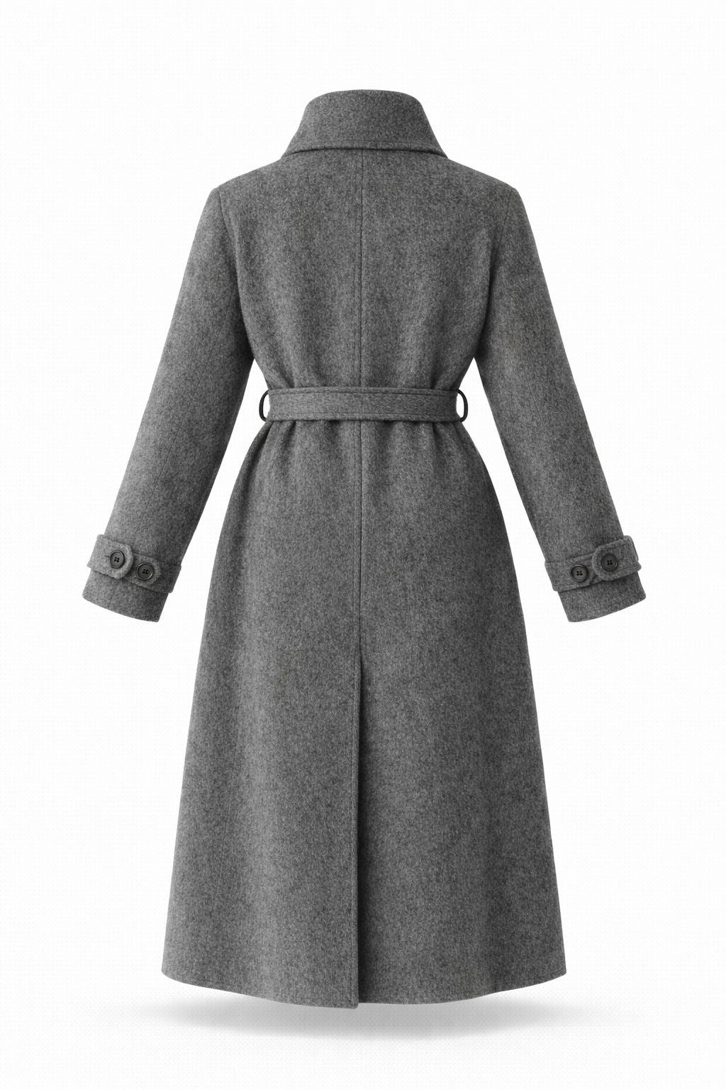 MANTEAU LONG CROISÉ EN LAINE