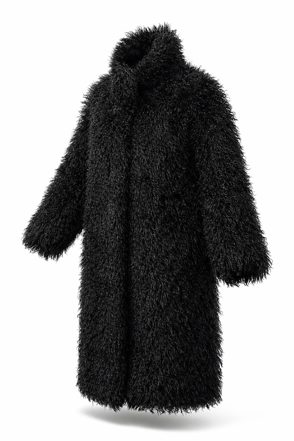 MANTEAU LONG EFFET FOURRURE