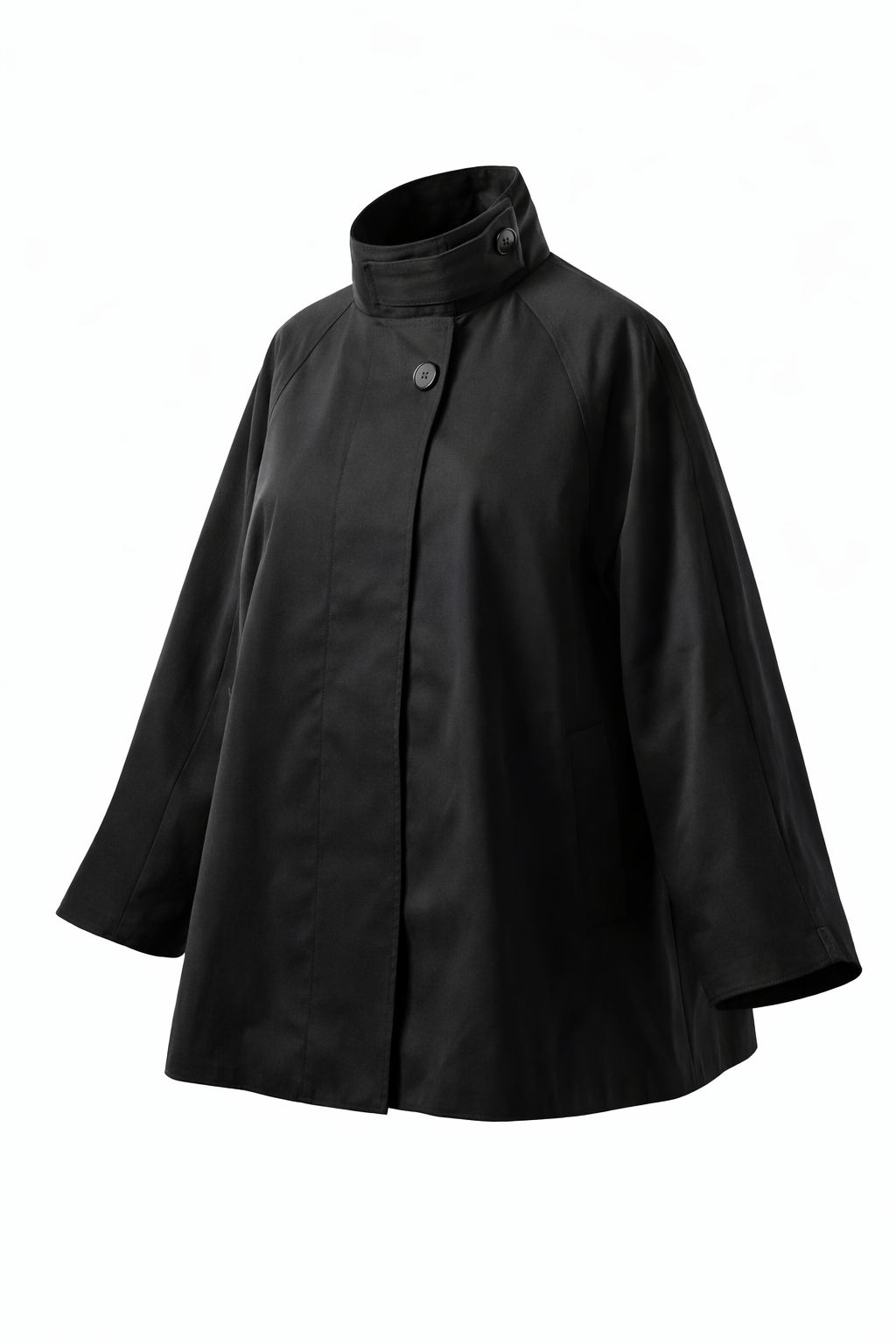 TRENCH COURT À COL MONTANT