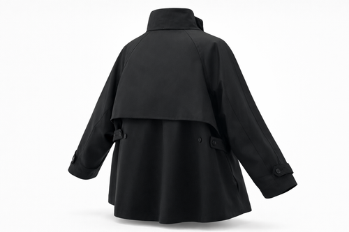 TRENCH COURT À COL MONTANT