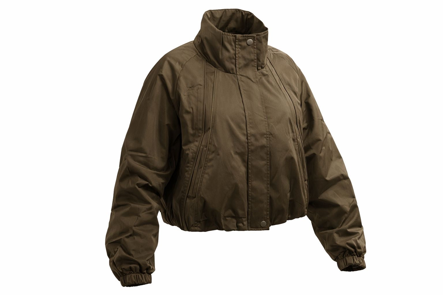 VESTE COURTE À COL MONTANT